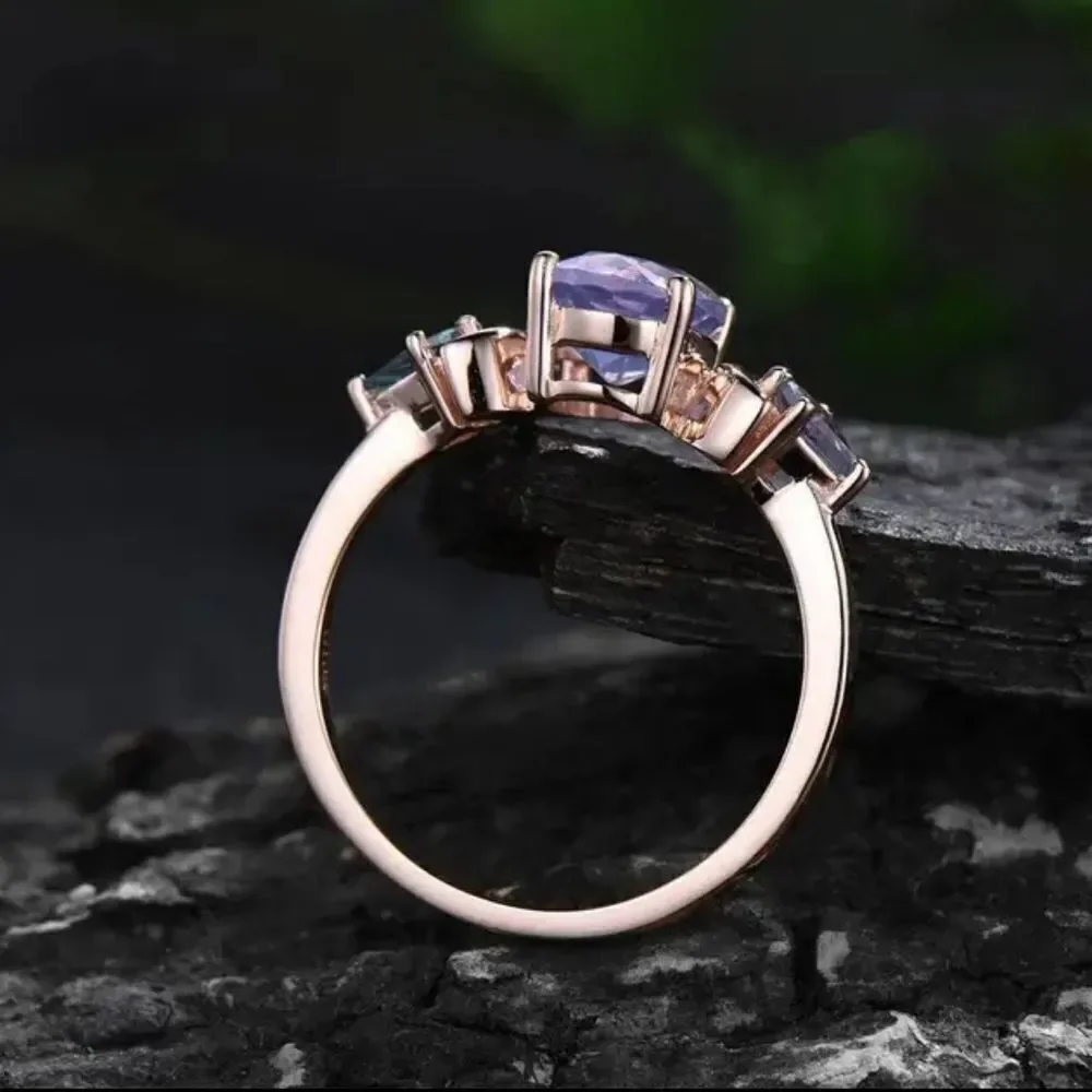Exquisite vibrant boho ring sz 6